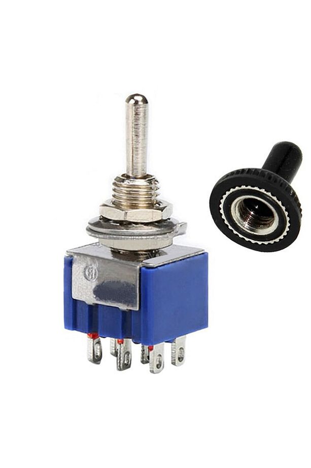 Mts-203 Mini Toggle Çift Anahtar 3a 250v On / Off / On 6 Pin 3 Pozisyon - 3