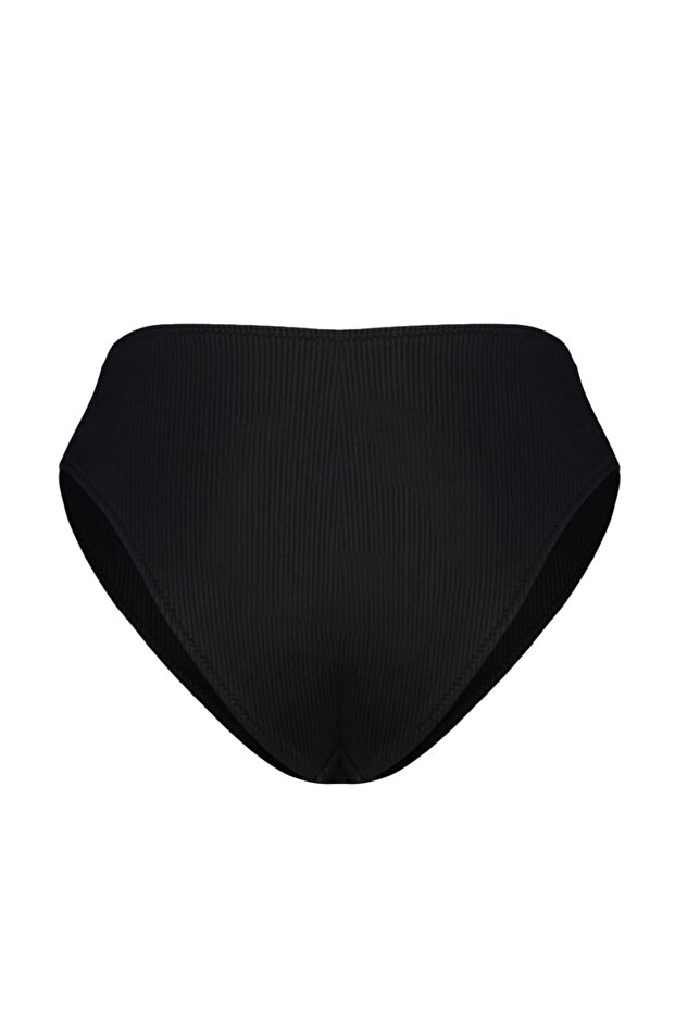 Siyah Dokulu Yüksek Bel Regular Bikini Altı TBESS23BA00128 - 10