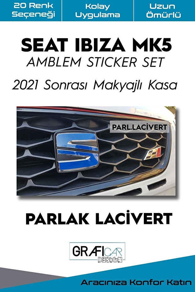 Seat Ibiza Mk5 Emblem Covering Sticker Set - Facelift After 2021