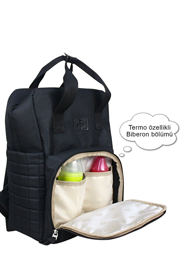 Feather Ekstra Hafif Anne Bebek Çantası Siyah - 5