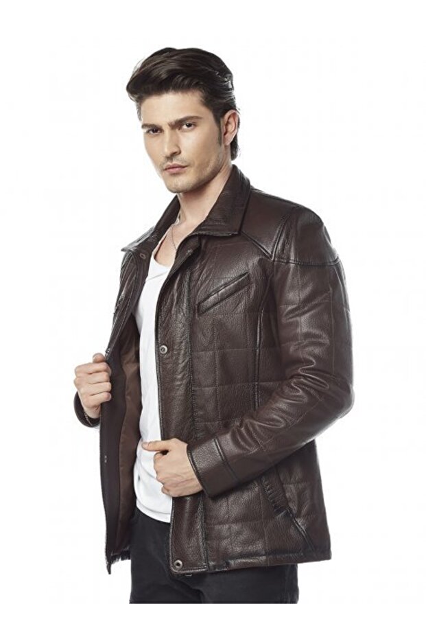 Strone Kahve Deri Mont - 3