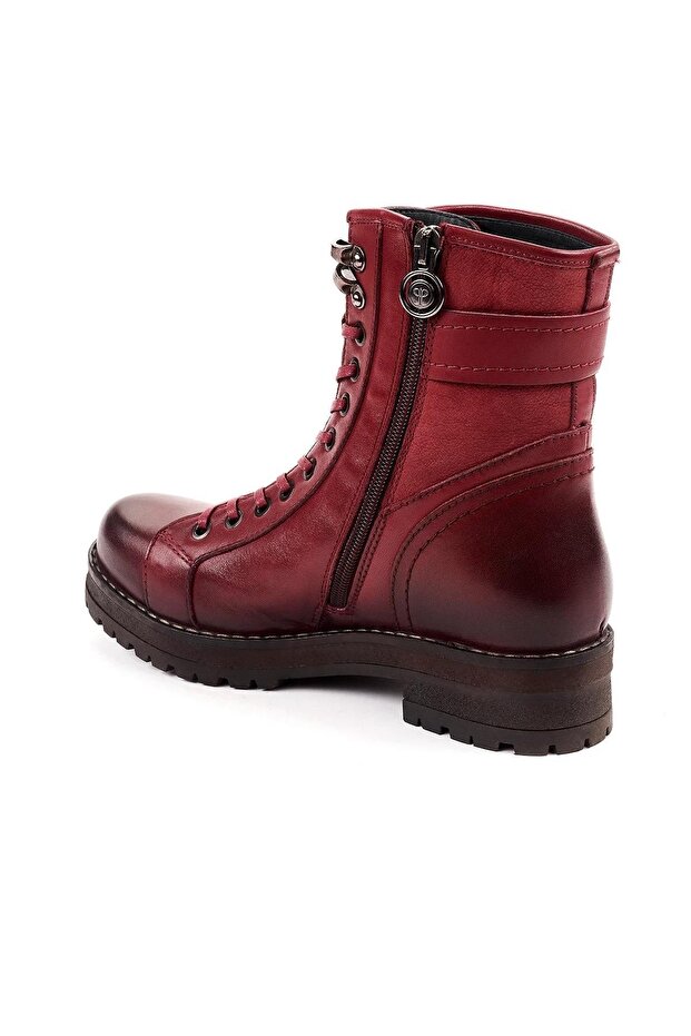 Rex 28357 Düz Topuk Deri Kadın Postal Bot - 3