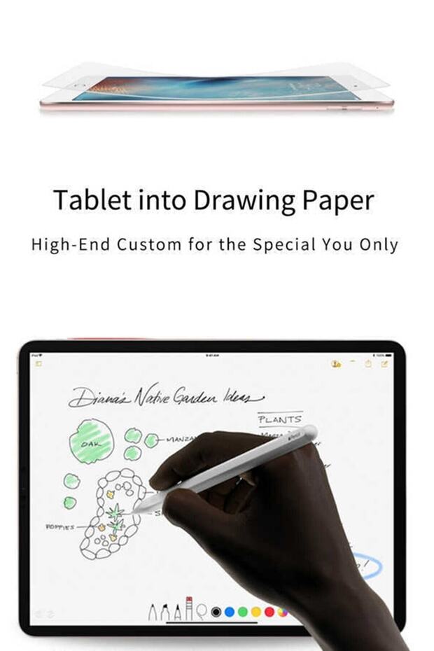 Apple Ipad Pro 11" M1 - M2 3.nesil - 4.nesil 2020 2022 Ekran Koruyucu Mat Kağıt Hisli Çizim Nano - 4