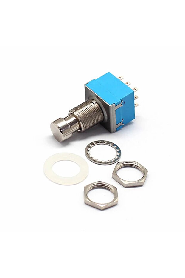 3pdt On/on/off 3lü Anahtar Ac 250v 3a 9 Pin Switch Anlık Basmalı Buton - 3