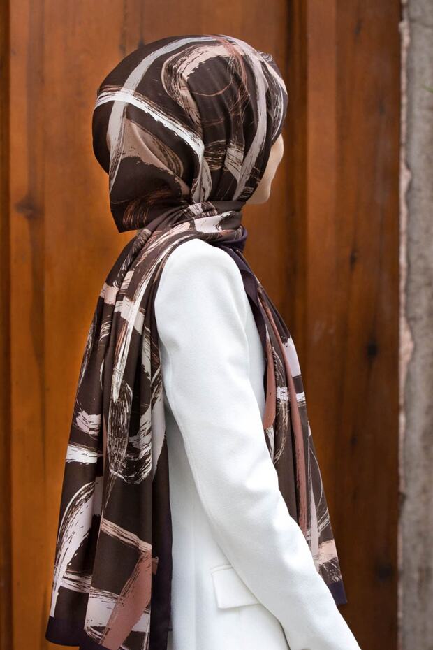Women's Luxury Medina Silk Shawl Brown Beige