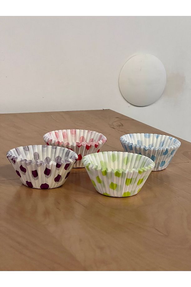 100 Adet Muffin Cupcake Kağıdı, Renkli Kağıt Muffin Kek Kalıbı - 1