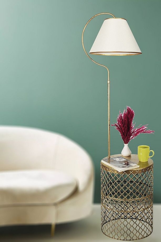 Tasarım Sehpalı Lambader Modern Lambader Köşe Aydınlatma - 2