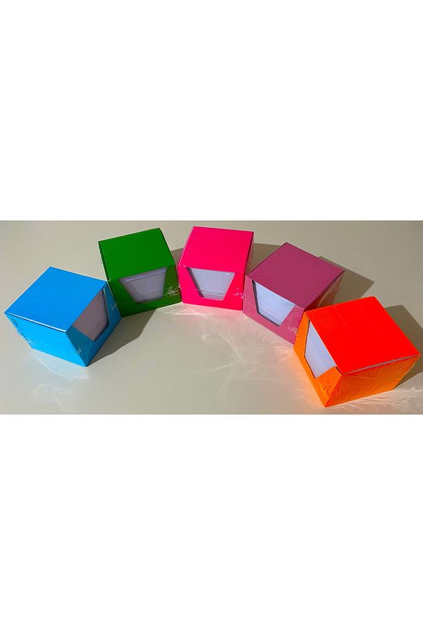 Küp Not 10 Paket Küp Blok Not Kağıdı 1 Hamur 8x8 Cm - 7