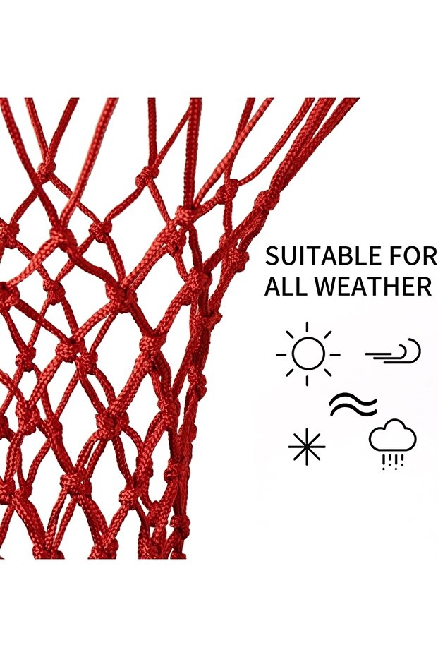 Basketbol Pota Filesi Ağı - Kırmızı 1 Adet - 3