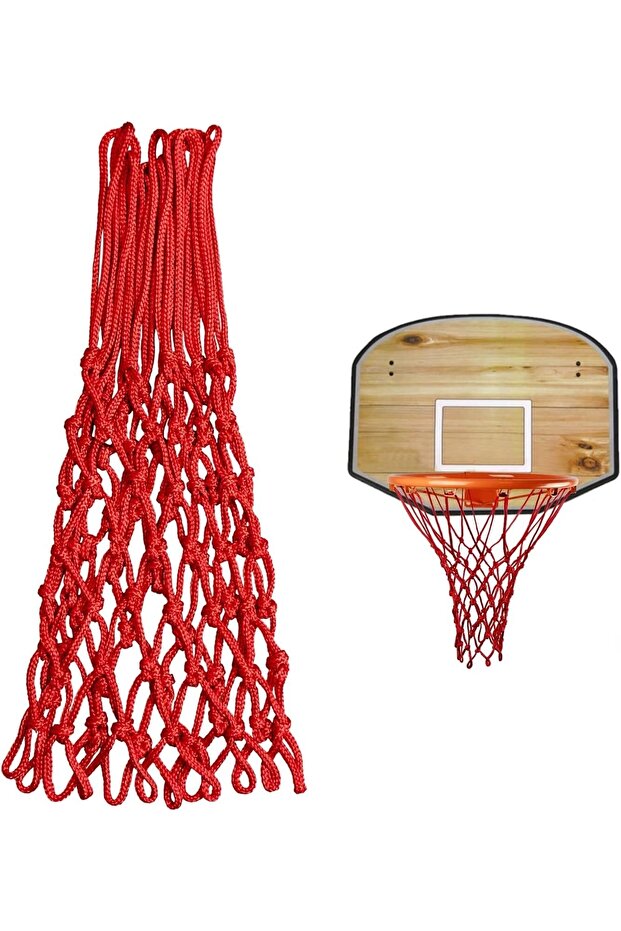 Basketbol Pota Filesi Ağı - Kırmızı 1 Adet - 6