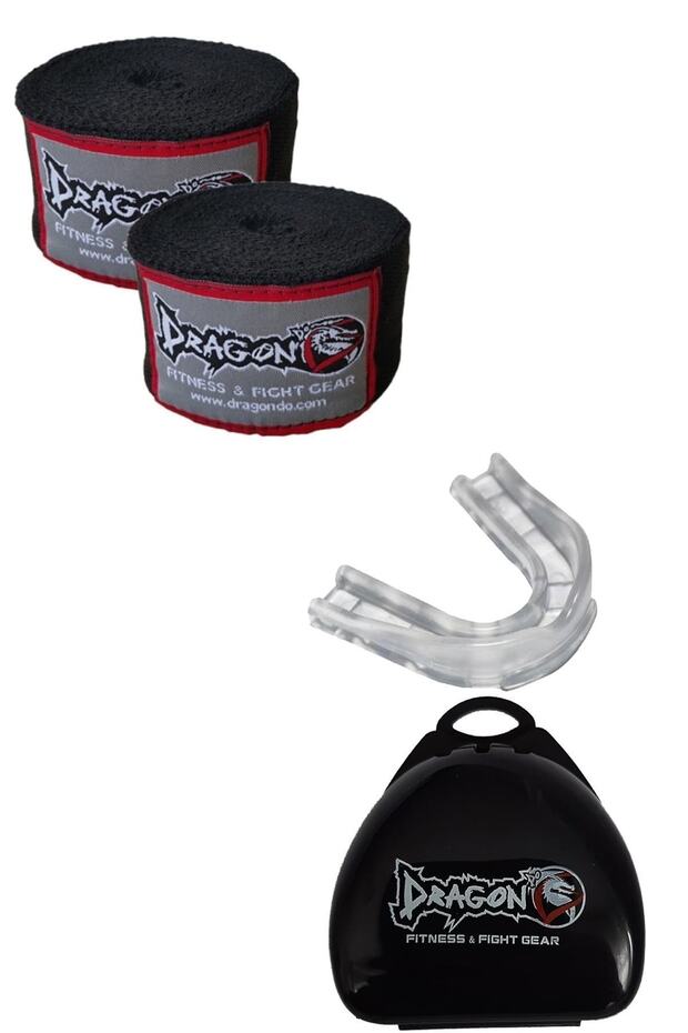 99120 Profesyonel Kutulu Boks Dişliği Ve 3,5 M Siyah Boks Bandaj Set - 1