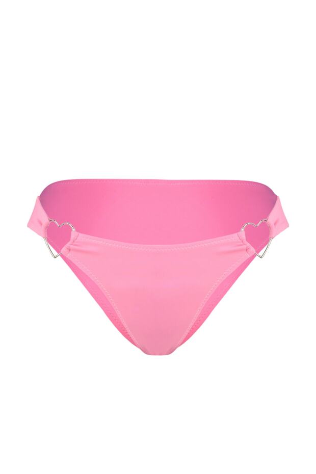 Pembe Aksesuarlı Regular Normal Bel Bikini Altı TBESS23BA00061 - 4