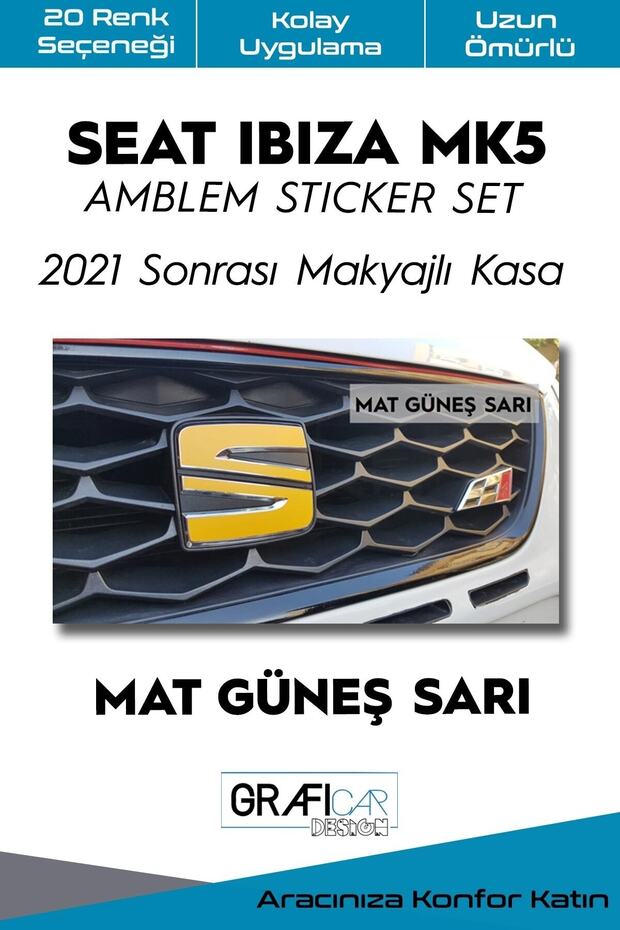 Seat Ibiza Mk5 Emblem Covering Sticker Set - Facelift After 2021
