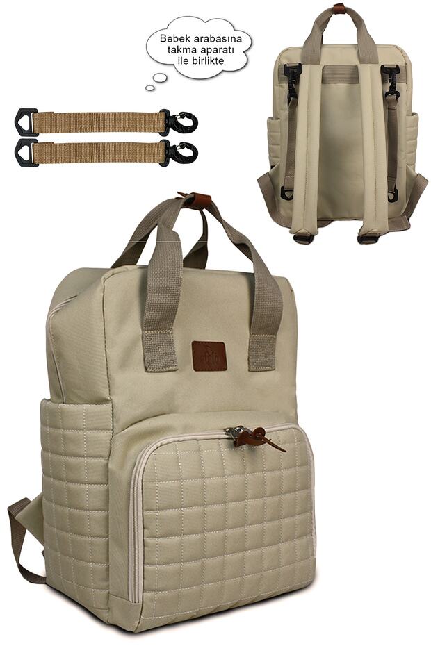 Feather Ekstra Hafif Anne Bebek Çantası Bej - 1