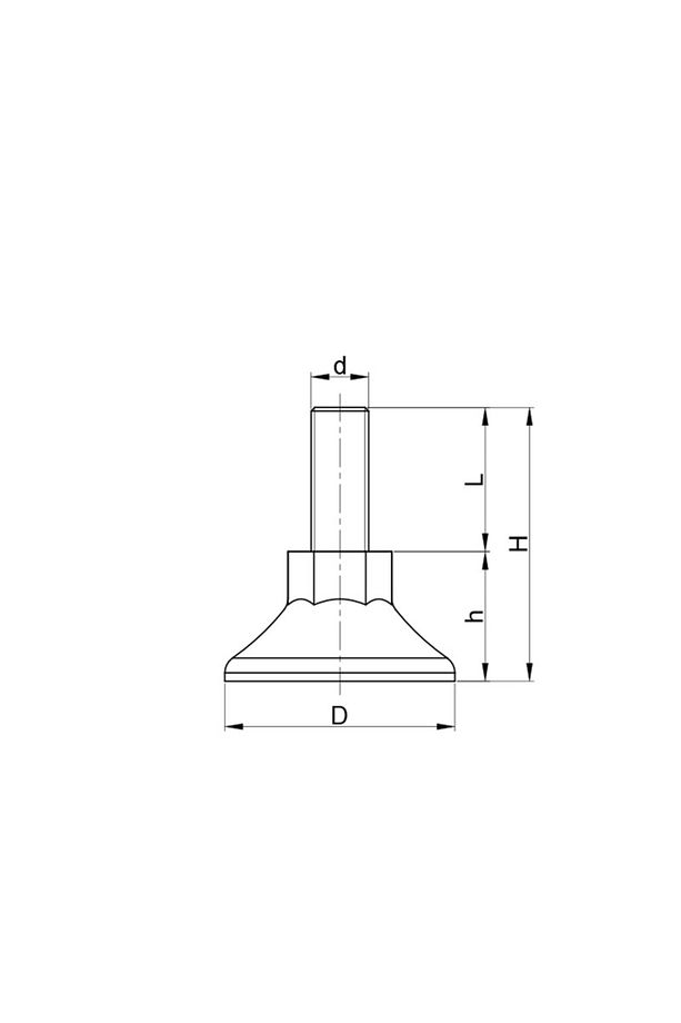 Ayarlı Profil Ayağı Takım ,rotil Ayak + Rotil Kare 40x40 - 4