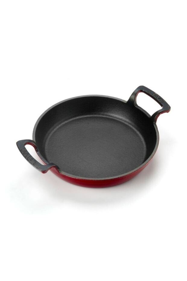 Cast Iron Round Pan with Handle. Diameter: 20 cm. - Red - Lv Y Tv 20 Shn Fma08522