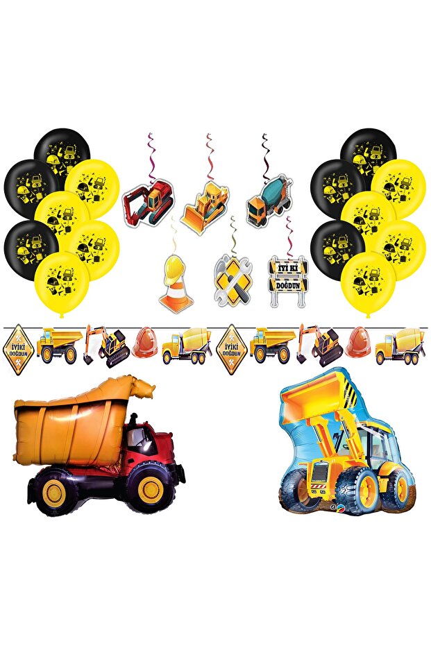 مجموعة بالونات تزيين مفهوم البناء - 1