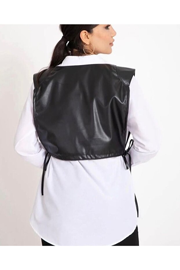 Deri Yelekli Gömlek - 3