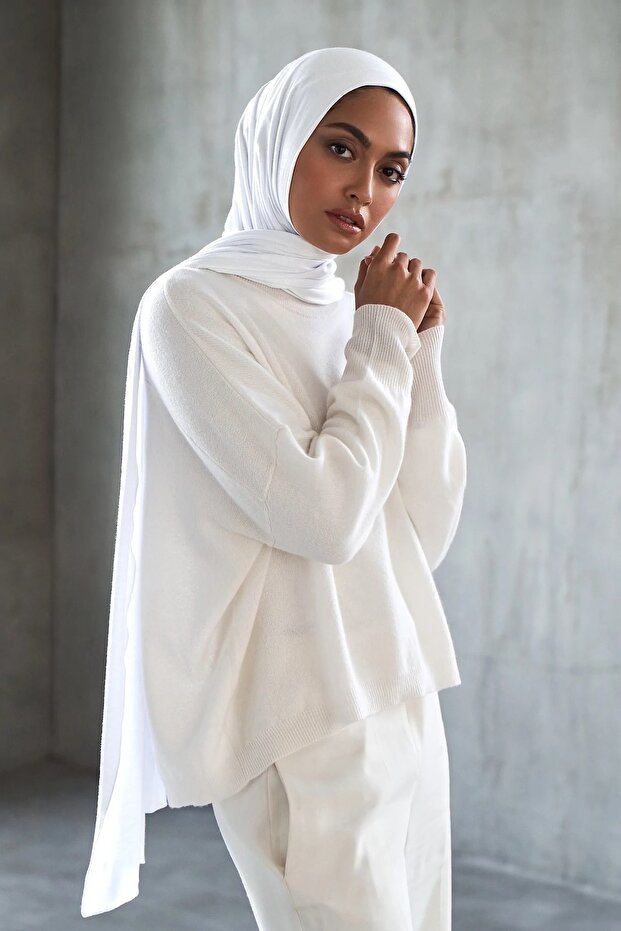 Penye Şal -beyaz- - 1