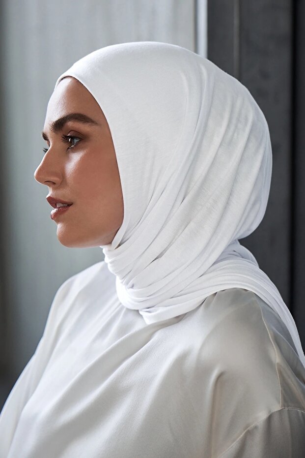 Penye Şal -beyaz- - 4