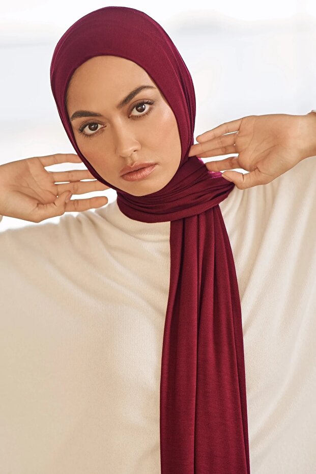 Penye Şal -bordo-