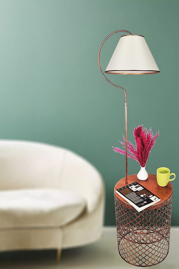 Tasarım Sehpalı Lambader Modern Lambader Köşe Aydınlatma - 3