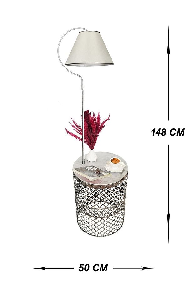 Tasarım Sehpalı Lambader Modern Lambader Köşe Aydınlatma - 3