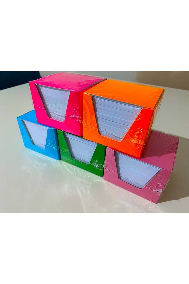 Küp Not 10 Paket Küp Blok Not Kağıdı 1 Hamur 8x8 Cm - 1