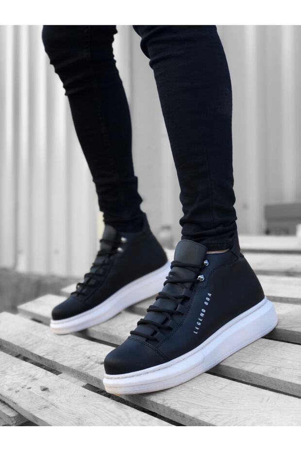 Black Stylish Men's Sports Boots Ekz417mr21