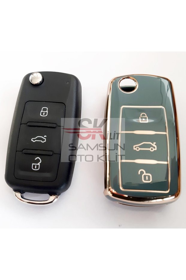 Volkswagen Skoda Seat Uds Silicone Control Cover Gray 3 Buttons