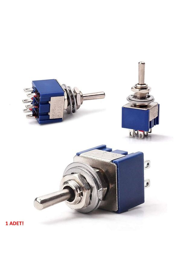 Mts-203 Mini Toggle Çift Anahtar 3a 250v On / Off / On 6 Pin 3 Pozisyon - 7