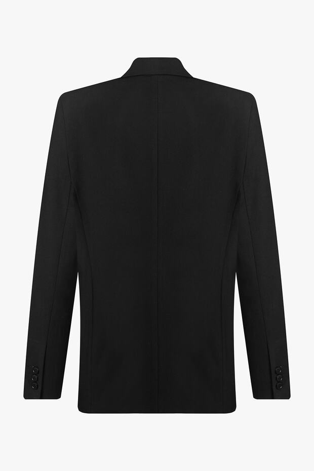 Yüksek Kaliteli Kumaştan Ipek Astarlı Blazer Ceket - 5
