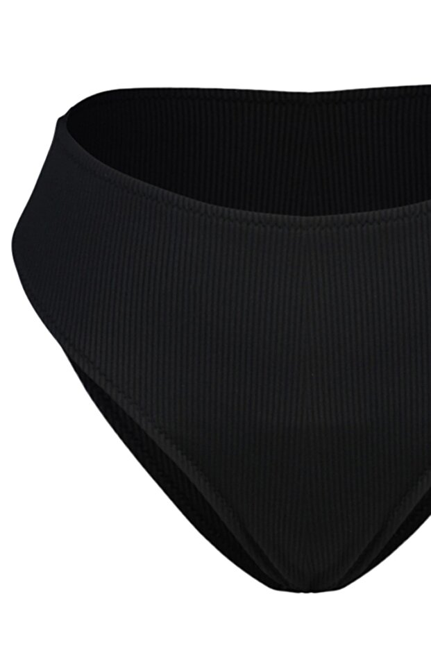 Siyah Dokulu Yüksek Bel Regular Bikini Altı TBESS23BA00128 - 9
