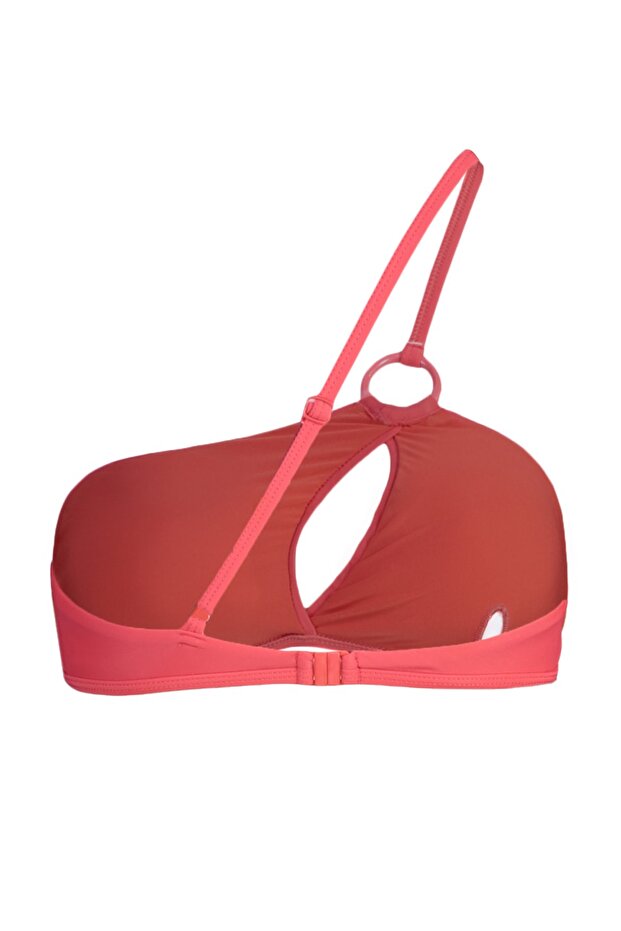 Kırmızı Tek Omuz Cut Out Detaylı Bikini Üstü TBESS23BU00135 - 8