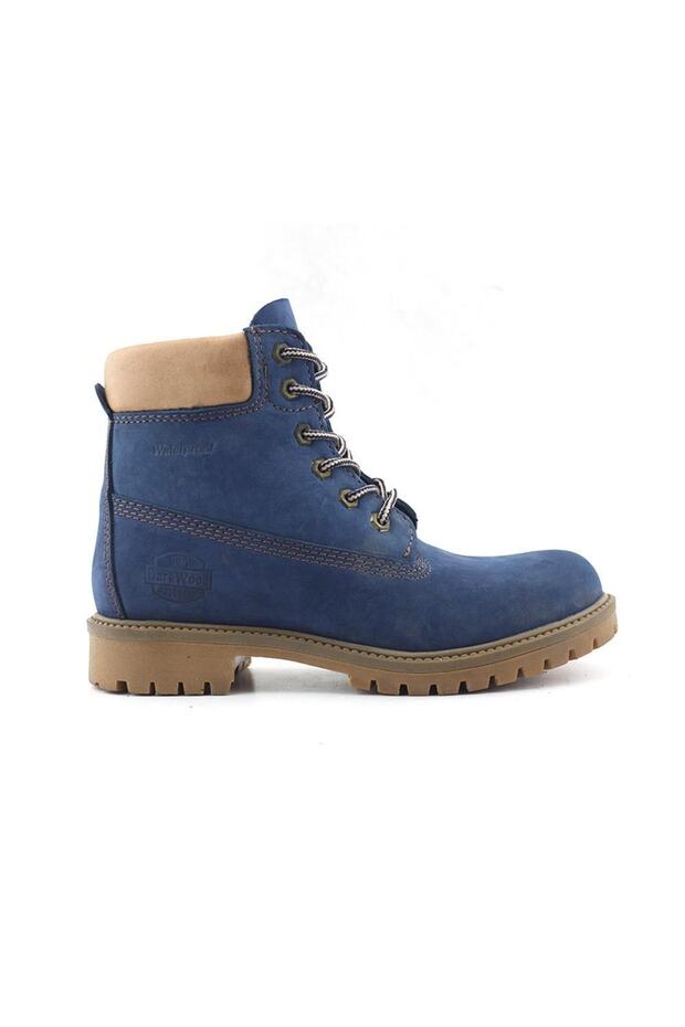 3507 Genuine Leather Men's Boots Indigo Navy Blue