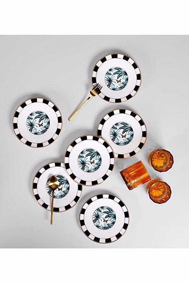 Palms Flat Plate 16cm Set of 6 04alm005178