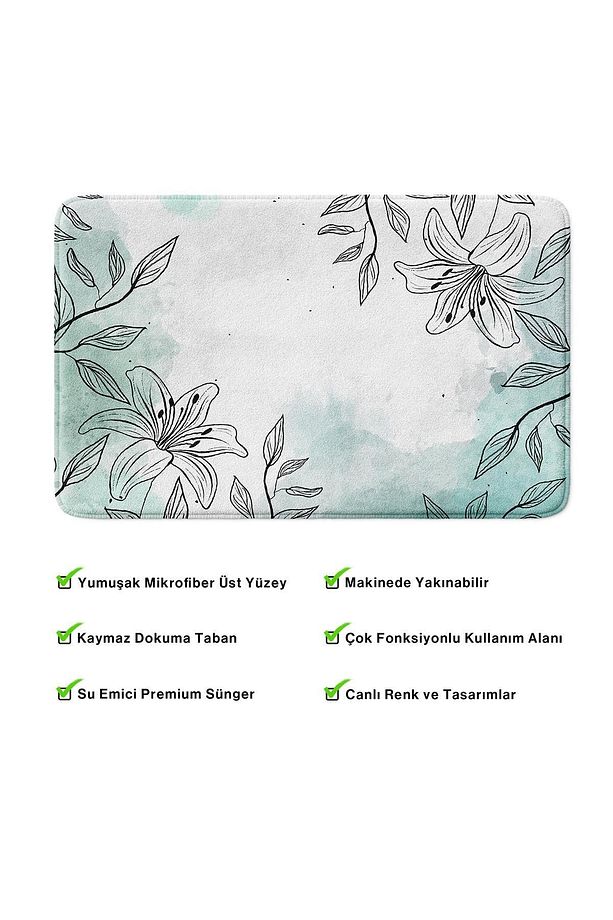 Sevimli Baskılı 2'li Banyo Paspası Seti - Kaymaz Tabanlı, Makinada Yıkanabilir, 50x80cm Ve 40x60cm - 4