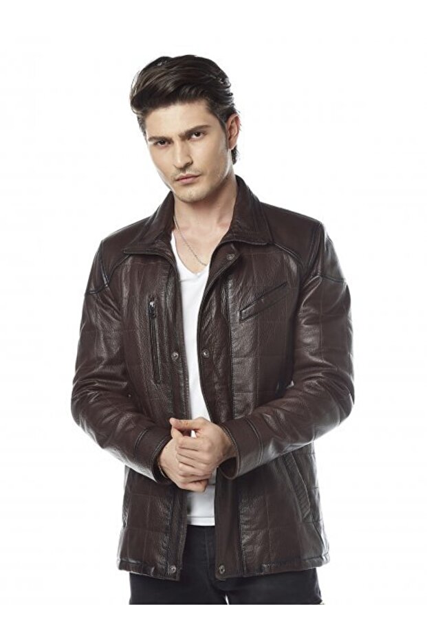 Strone Kahve Deri Mont - 4