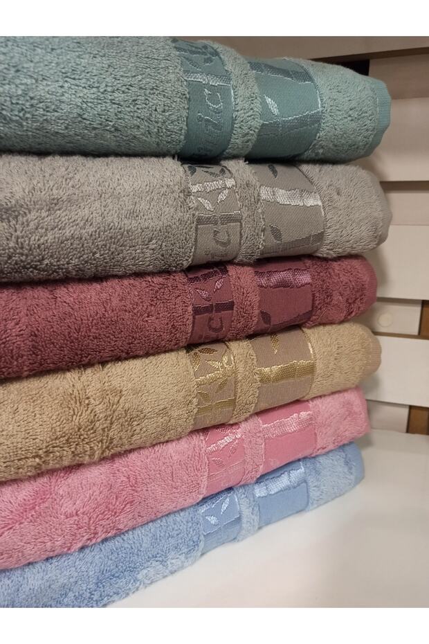 6'lı Birinci Kalite Bambu 50x90 El&yüz Havlu Seti Koyu Renkler - 3