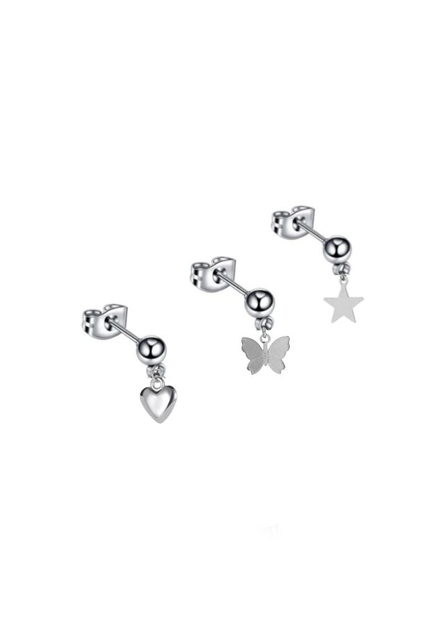 3'lü Set Kıkırdak Helix Küpe - 3