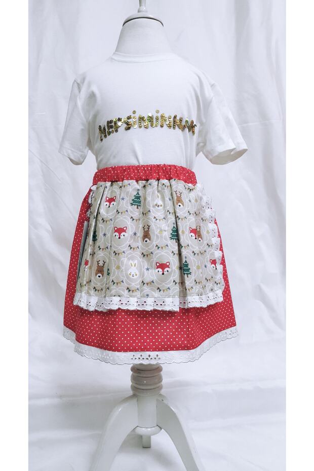 Girl's Deer Themed New Year Skirt Christmas