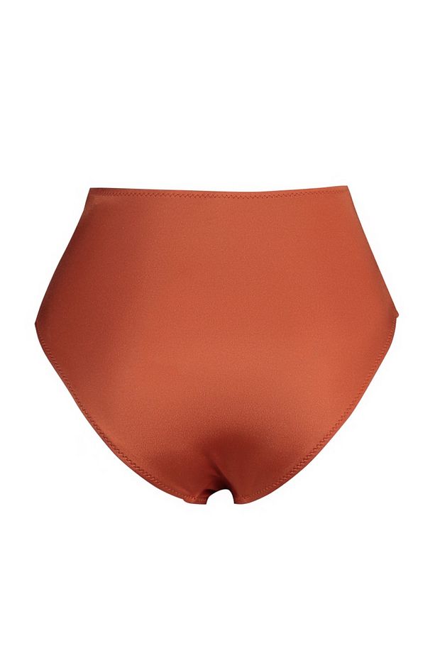Kiremit Cut Out/Pencereli Yüksek Bel Regular Core Bikini Altı TBESS20BA0184 - 8