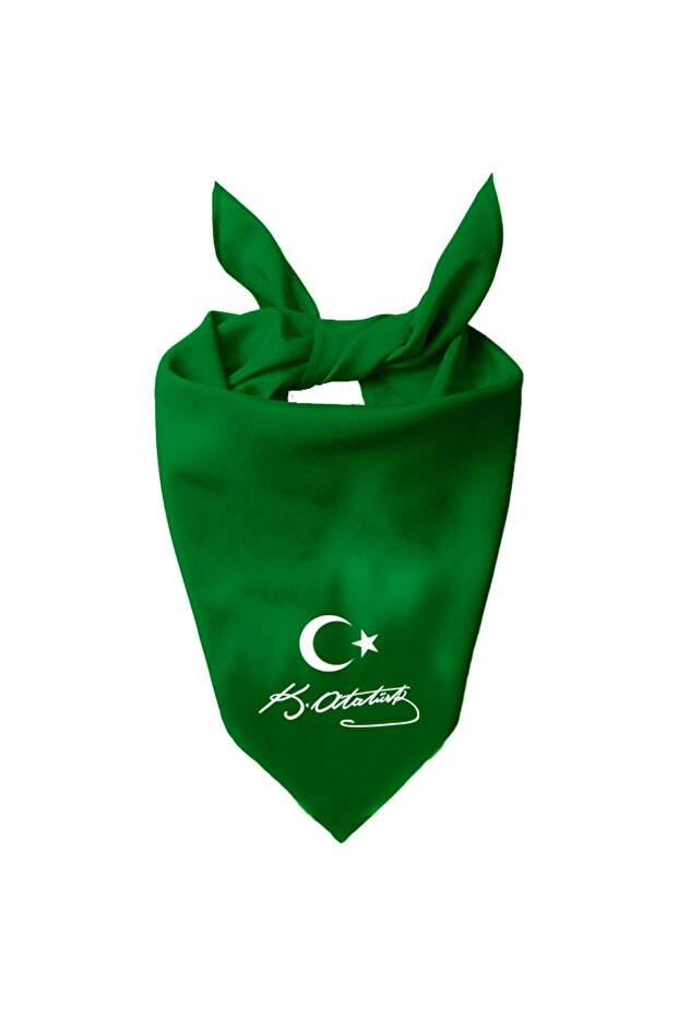 Ayyıldız And K.atatürk Signed Design Single Color Scarf