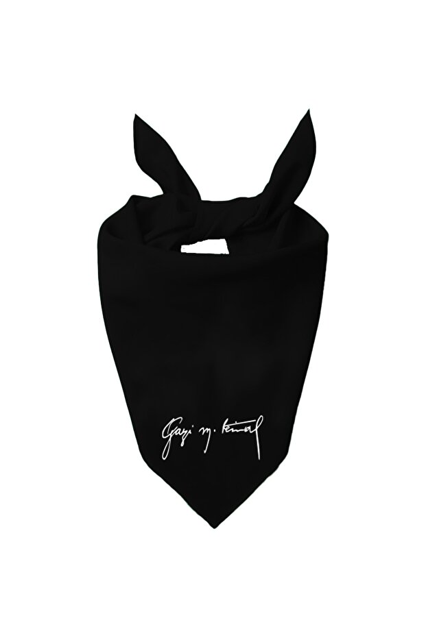 Gazi M. Kemal Signed Design Single Color Scarf