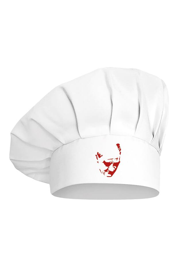 Ataturk Silhouette Design Cork Cap Alpaca Fabric