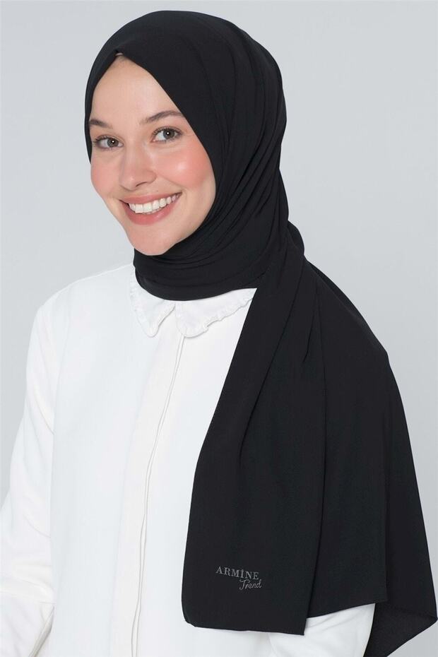 Trend Medina Silk Shawl - Color-01 Black