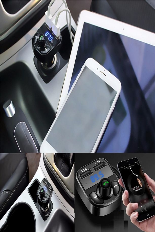 Müzik Açabilen Araca Bluetooth Imkanı Sağlayan Dijital Ekranlı Çakmaklık Giriş Bluetooth Transmitter - 4