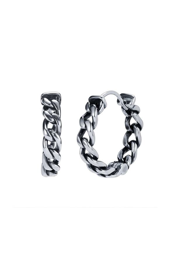 Knit Design Ring Snap Boutique 316l Steel Men's Earrings