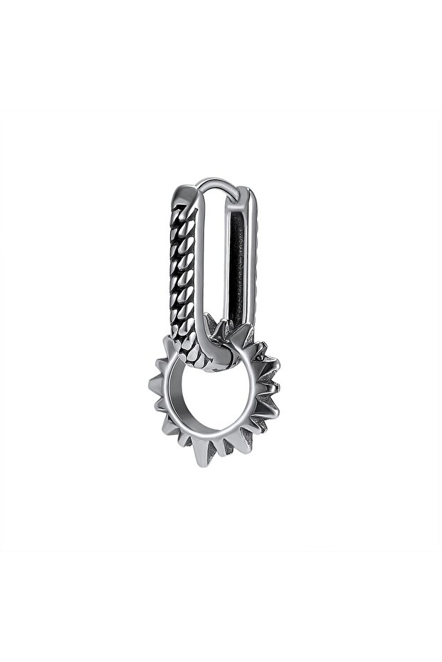 Gothic Design Punk Accessory Long Hoop 316l Steel Men's Earrings