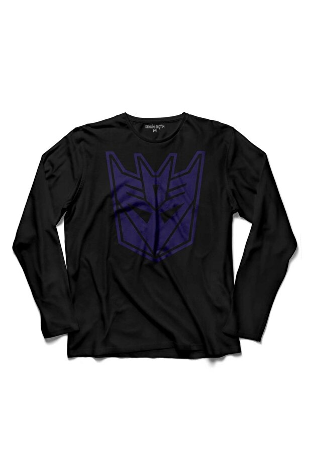 Transformers Logo Decepticon Long Sleeve T-Shirt Printed Children's T-shirt